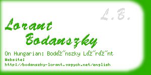 lorant bodanszky business card